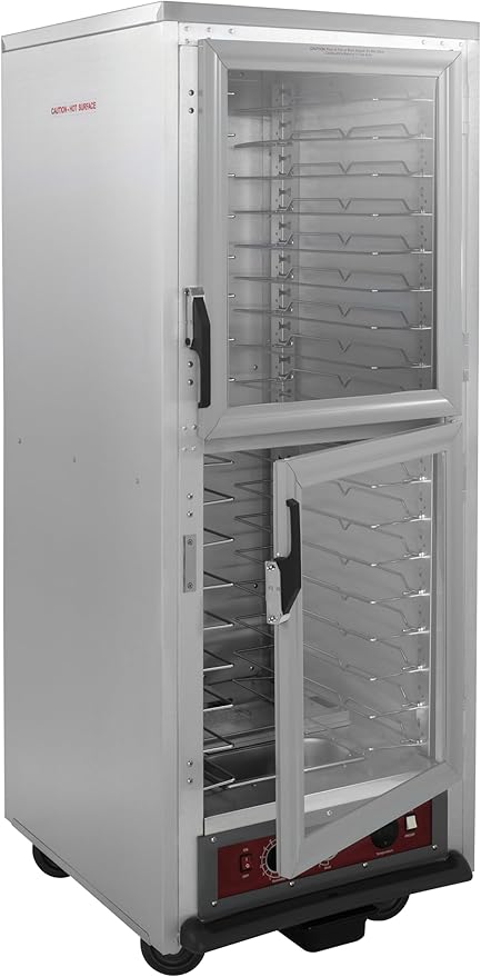 Kratos Premium Full Size Universal Insulated Commercial Holding and Proofing Cabinet, Holds Sheet Pans and Food Pans, Clear Dutch Door, 120V, 2000W (28W-237)