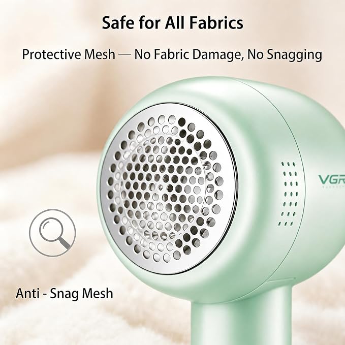 VGR 813 Rechargeable Fabric Shaver, 6-Blade Lint Remover, at home or while - Image 5