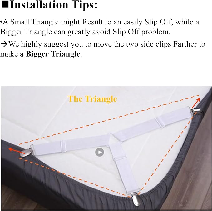 RayTour Bed Sheet Holder Straps 4 Pack - Image 7