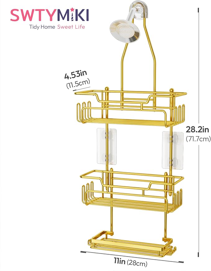 SWTYMIKI Bathroom Shower Caddy Hanging - Image 8