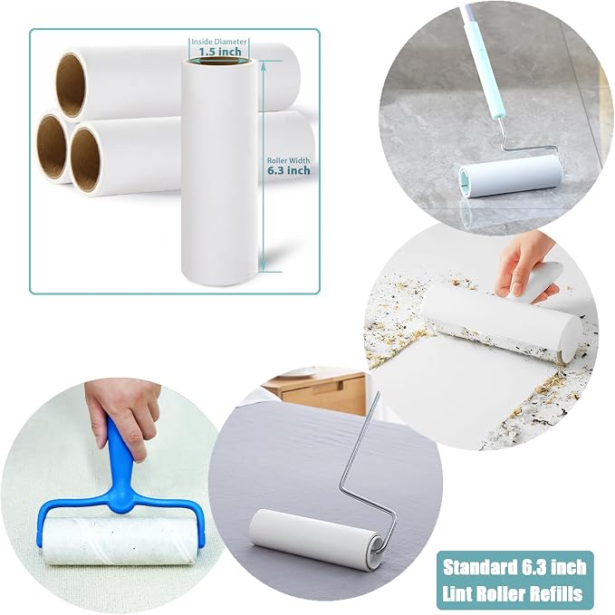 6.3 inch Large Lint Roller Refills - Image 2