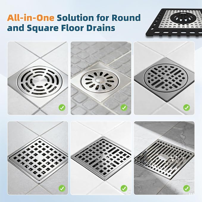 Hibbent Upgraded Shower Drain Hair Catcher, Shower Cover - Image 8