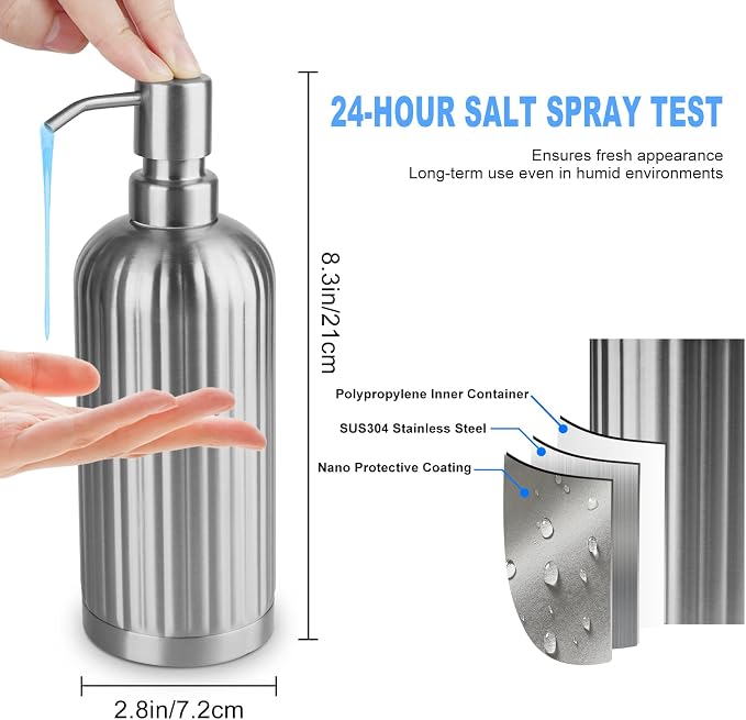 AUMIO Stripe Design Dish Soap Dispenser - Image 2