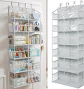 HOMELUX THEORY Over the Door Organizer, 6-Tier XL, 100D Fabric, Transparent by HomeluxTheory