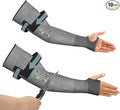 Schwer AIR-SKIN ANSI A6 Cut Resistant Arm Sleeves for Men & Women, Arm Protectors for High Risk Work, Gardening Sleeves, 10 Pairs, Dark Grey, 18 IN