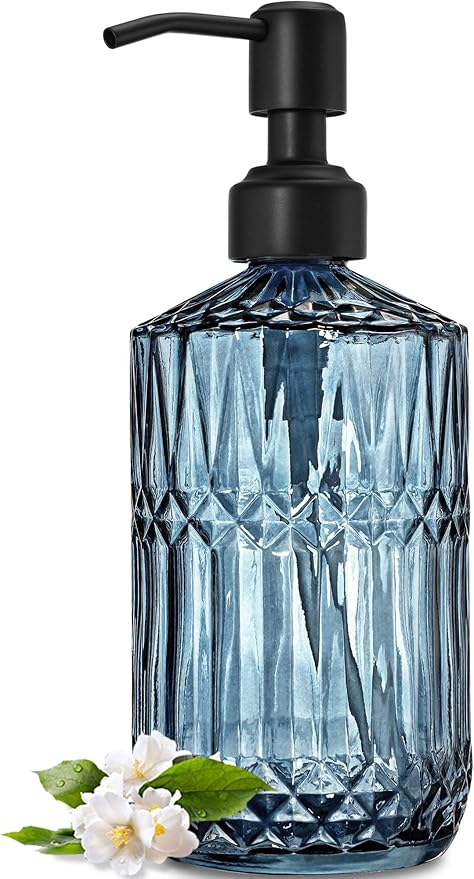 JASAI 18 Oz Blue Soap Dispenser by JASAIHOME