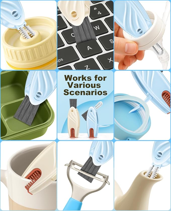4 in 1 Cup Lid Gap Cleaning Brush Set 2 Pcs - Image 6