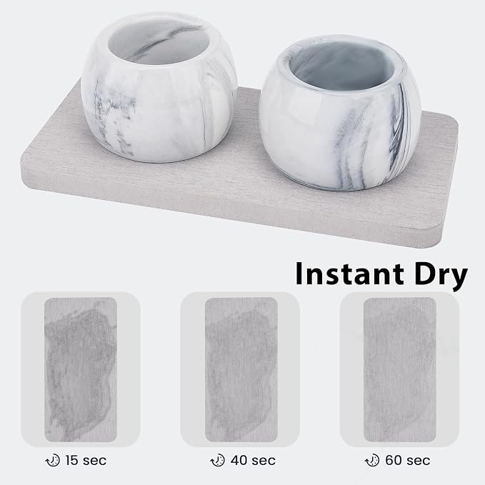 2 Pack Ceramic Toothbrush Holder - Image 3