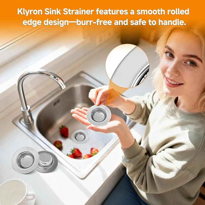 3-Pack Stainless Steel Kitchen Sink Strainer – 2026 Deep Basket Drain Filter - Image 3