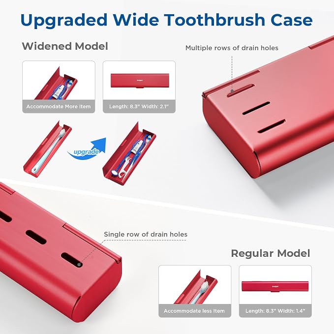 Wider Aluminum Toothbrush Travel Case, Portable Travel Toothbrush Holder - Image 7