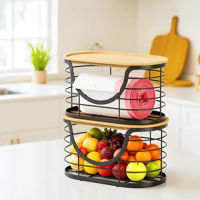 Haotao 2 Pack Trash Bag Holder，Stackable Trashbag Dispenser - Image 7