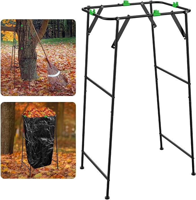 Foldable Trash Bag Holder Stand, Outdoor Leaf Bag Holder by ANTEQI