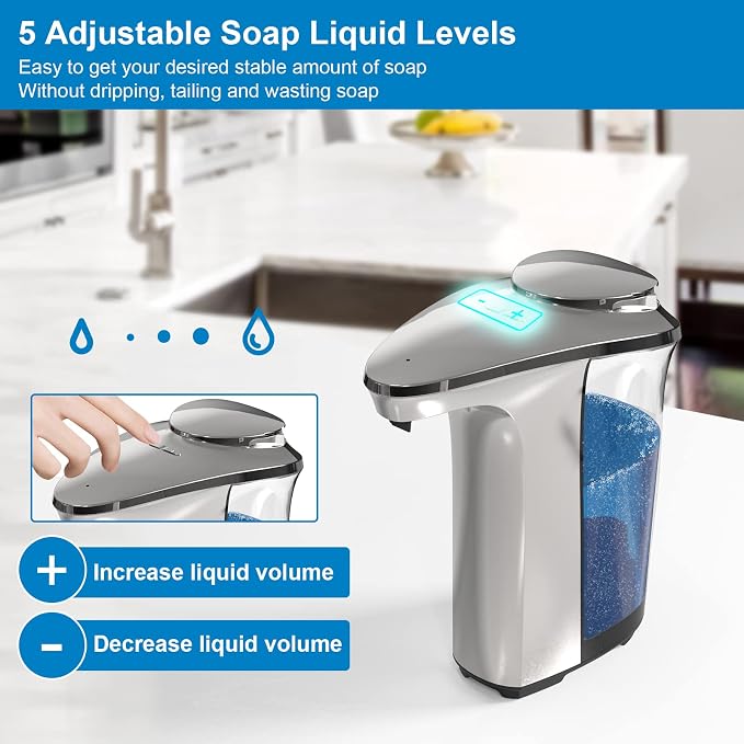 Automatic Soap Dispenser, 17oz Touchless Liquid Dish Soap Dispenser Kitchen | - Image 4