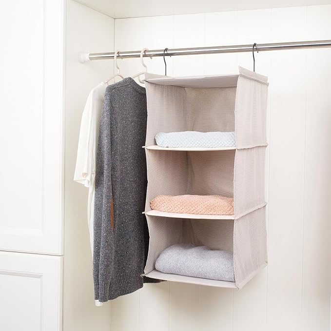 Hanging Closet Organizer 3-Tier, Oxford Wardrobe Storage, shoes & accessories; - Image 4