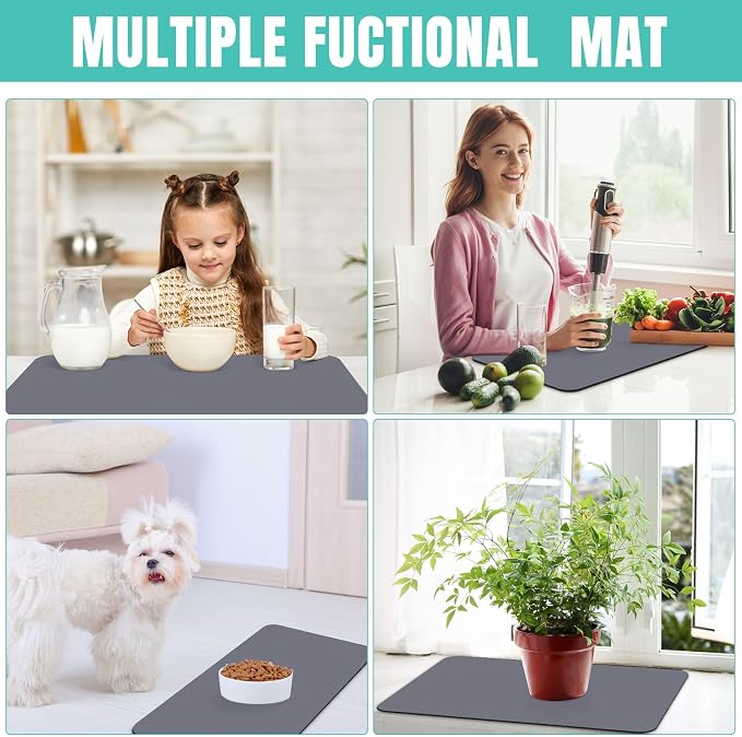 Coffee Mat Super Absorbent Dish Drying Mat Coffee Bar Mat 16"x 24" - Image 7