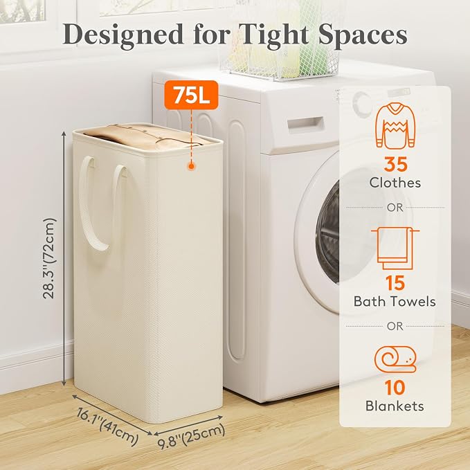 Lifewit Slim Collapsible Laundry Basket - Image 2