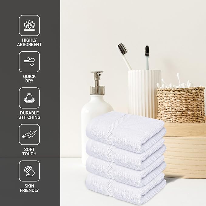 Infinitee Xclusives 100% Cotton Luxury Wash Cloths - Image 7