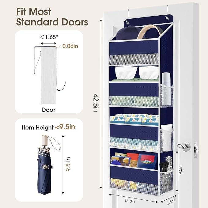 1Pack Over The Door Organizer Large Capacity Hanging Storage Room Organizer - Image 2