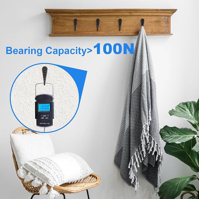 15 Pcs Black Coat Hooks, Wall Hooks - Image 6
