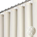 Dynamene Extra Wide Waffle Shower Curtain 256 GSM Fabric 84x72 Cream/Ivory by Dynamene