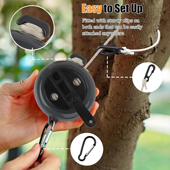 32Ft Portable Travel Clothesline Caudblor Adjustable Camping Clothes Laundry - Image 4