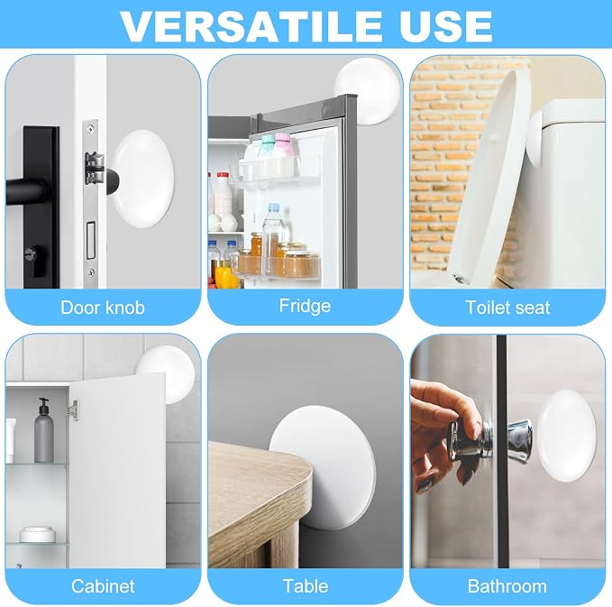 JZWBLILY Door Stoppers for Wall, Door Knob Wall Protector 3.15", Self Adhesive - Image 5