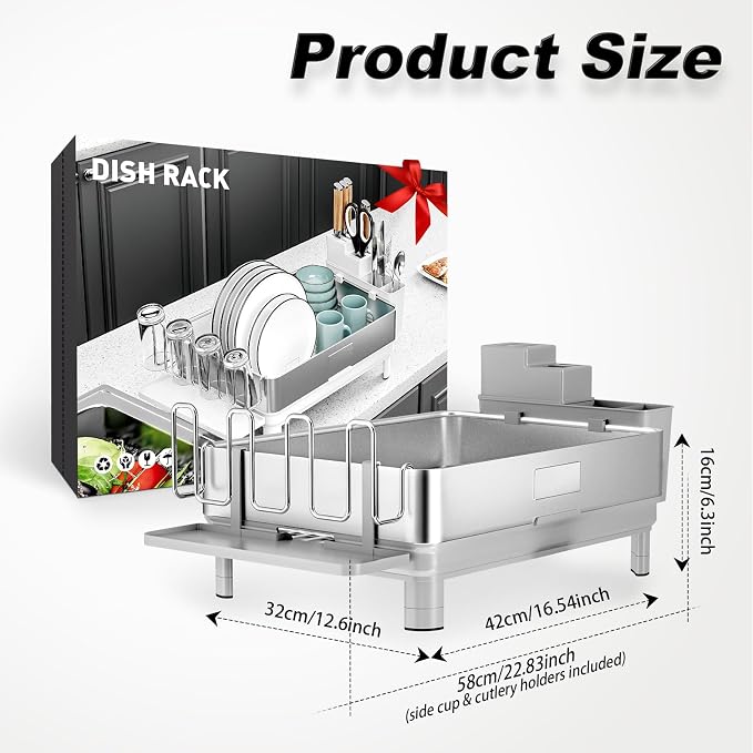 Dish Drying Rack, 304 Stainless Steel Dish Racks - Image 2