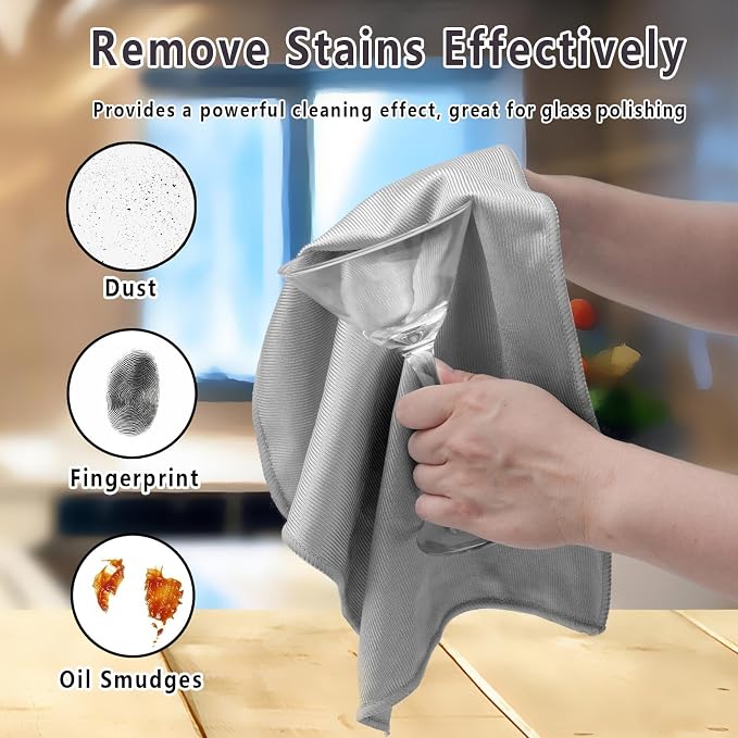6 Pack Glass Cleaning Cloth Microfiber Cleaning Cloth - Image 3