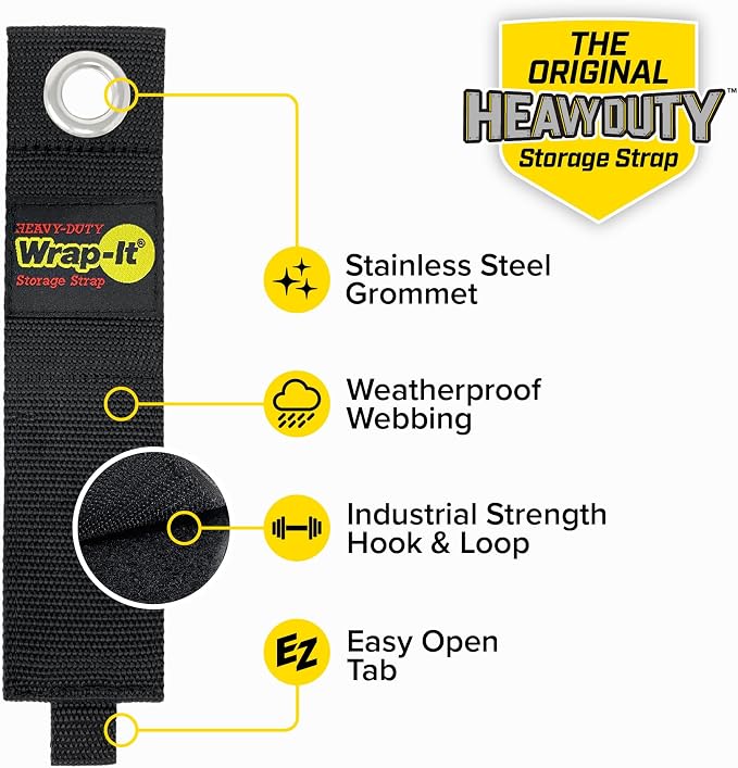 Heavy-Duty Wrap-It Storage Straps, 17-inch | Extension Cord Organizer, Cord - Image 5