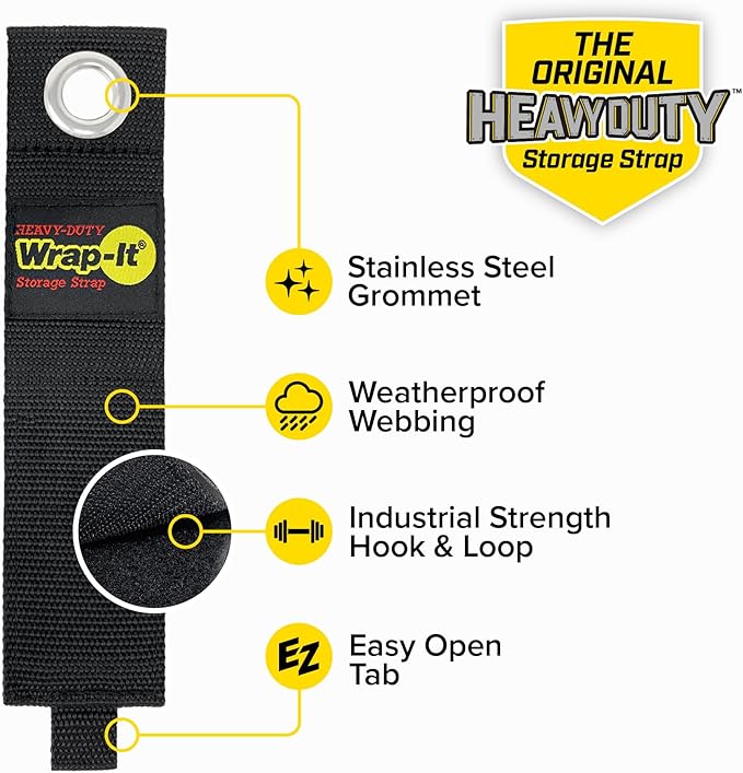 Heavy-Duty Wrap-It Storage Straps | Hanging Extension Cord Organizer - Image 5