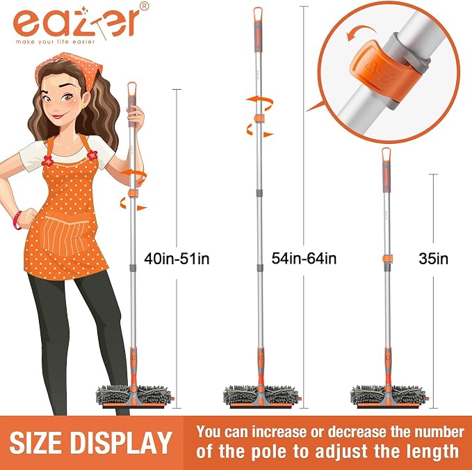 Eazer 65'' Squeegee Window Cleaner 2 in 1 Rotatable Window Cleaning Tool Kit - Image 4