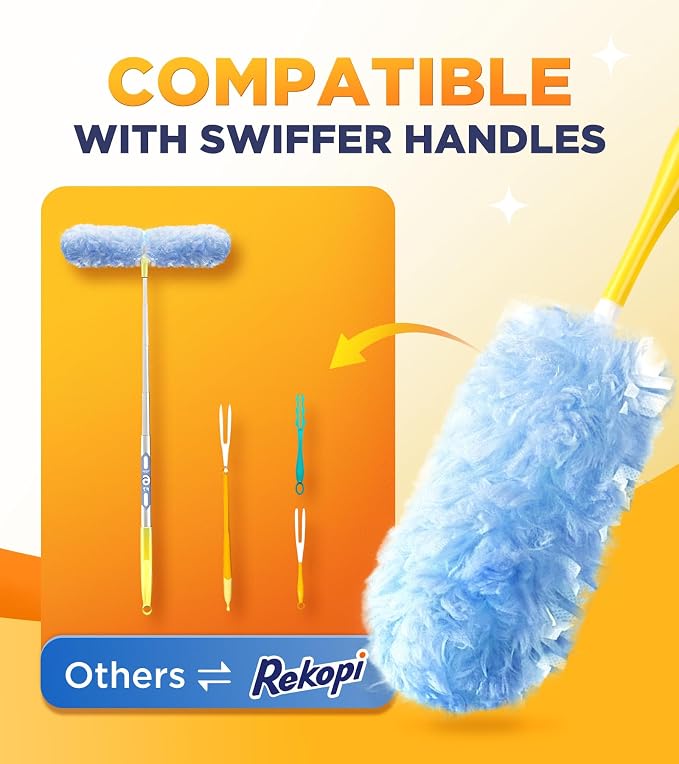 Heavy Duty Duster Refills for Swiffer Duster, 360° Multisurface, 4X Microfibers - Image 5