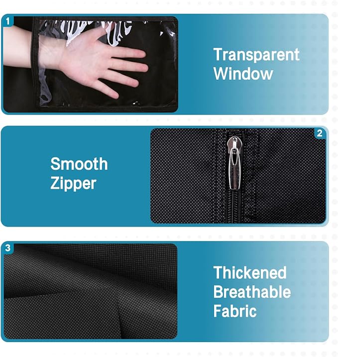 KIMBORA 35" Garment Bags for Hanging Clothes Travel - Image 7