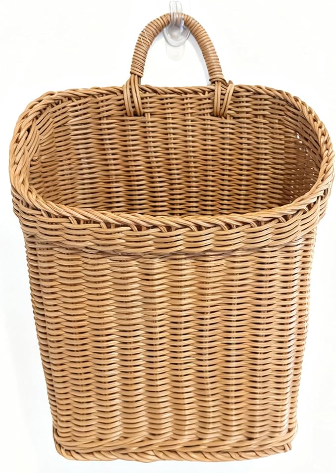 Hanging Basket for Wall Hanging Wicker Wall Baskets for Storage, Space-Saving by Aodse