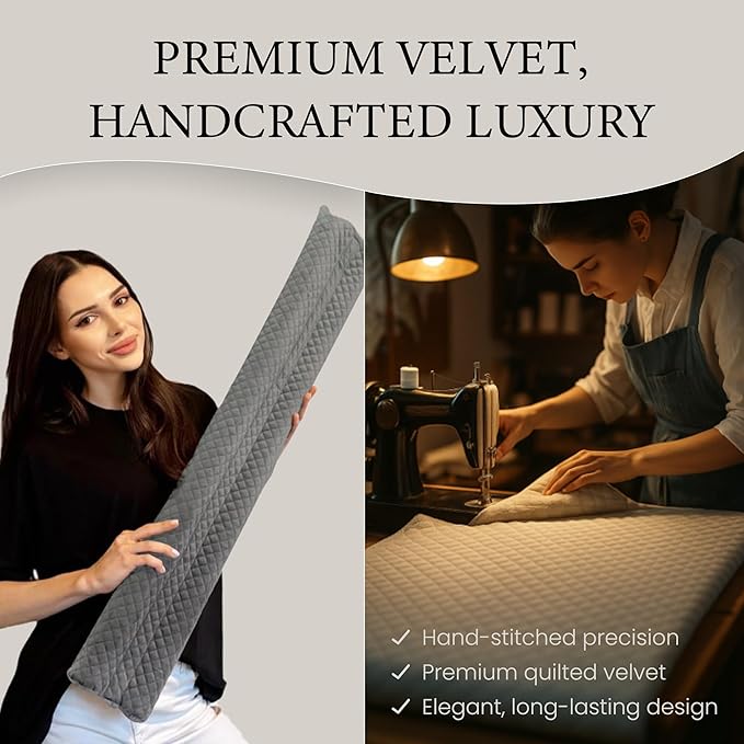 Ciieyuo Velvet Door Draft Stoppers - Image 2
