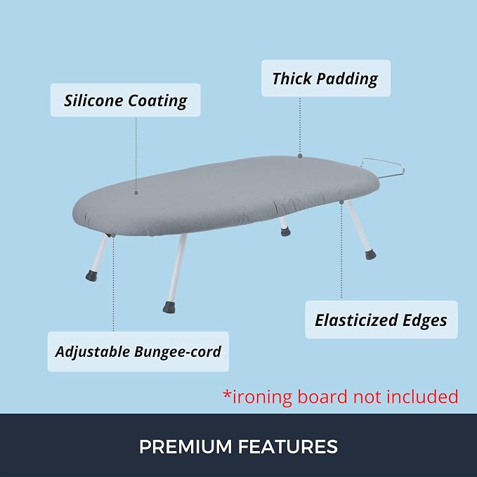 SAVUK 12 X 30 inch Smart Table top Ironing Board Cover and Pad - Image 3