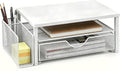 Spacrea Monitor Stand with Drawer and Pen Holder | Monitor Riser Desk by Spacrea