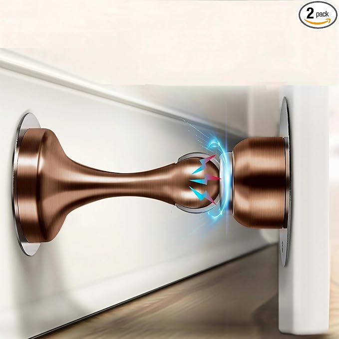 Door Stoppers Magnetic Door Catch, Stainless Steel Magnetic Door Stop 2 Pack by WINONLY