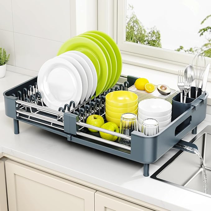 Urackify Extendable Stainless Dish Drying Rack by Urackify