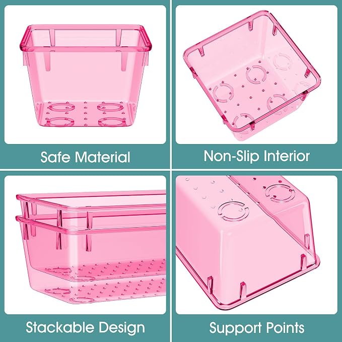 25 PCS Plastic Drawer Organizer Set, Makeup Organizers and Storage Bins | 4 - Image 3