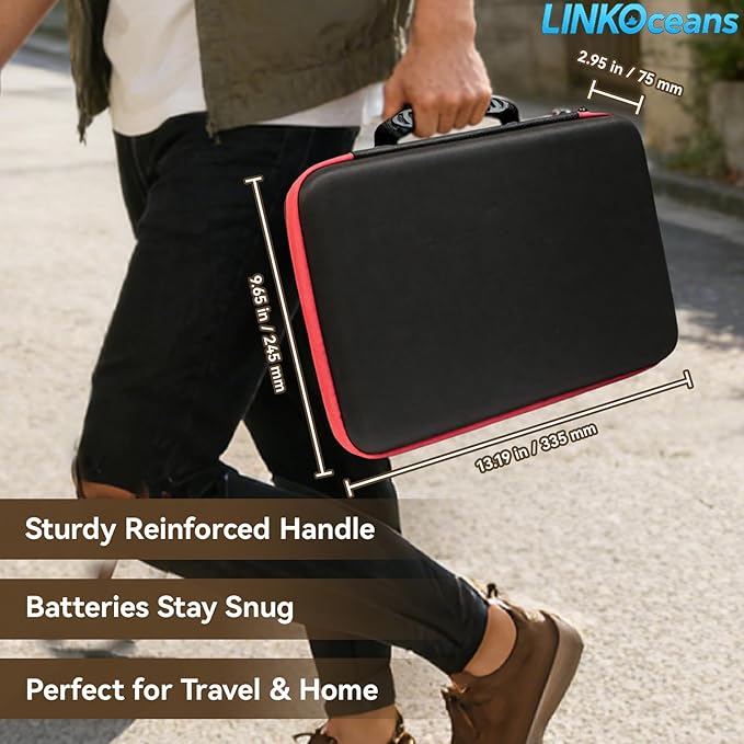 Battery Organizer with BT-168 Tester, EVA Storage Case | 210+ AA AAA C D 9V - Image 4
