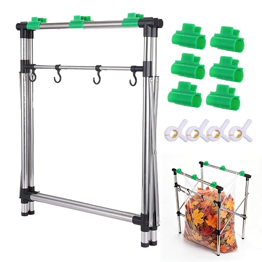 Foldable Leaf Bag Holder, 30-45 Gallon Stainless Steel Trash Bag Holder | Heavy - Image 8
