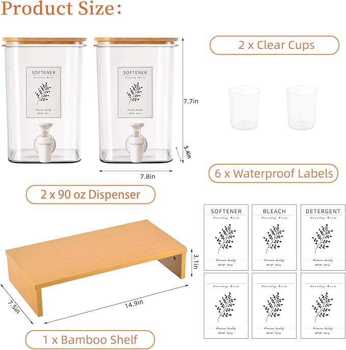 RoleDes Liquid Laundry Detergent Dispenser Set - Image 5