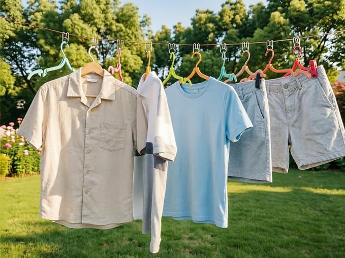 32 FT Portable Travel Clothesline, Retractable Camping Clothesline - Image 8