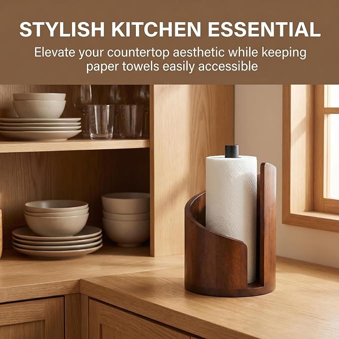 Wooden Paper Towel Holder, for Jumbo Rolls - Image 7