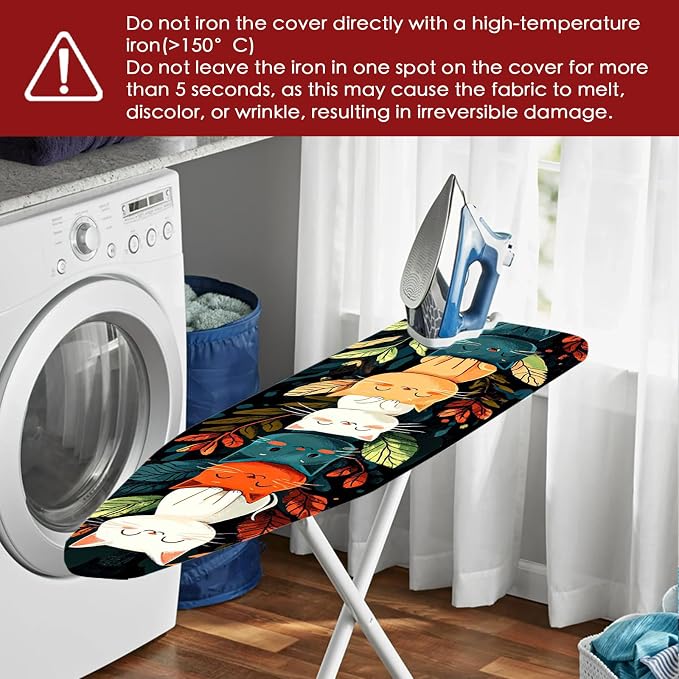 Nuxovilar Stacked Cats Leaves Ironing Board Cover 15x54 Polyester - Image 6