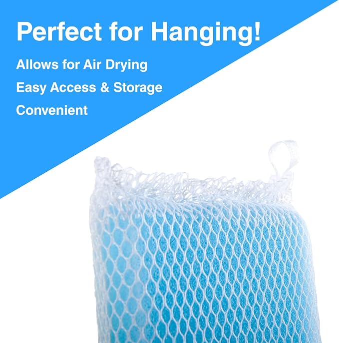 Non-Scratch, Gentle Mesh Dishwashing Sponge, Quick Dry, Odor-Resistant Dish - Image 4