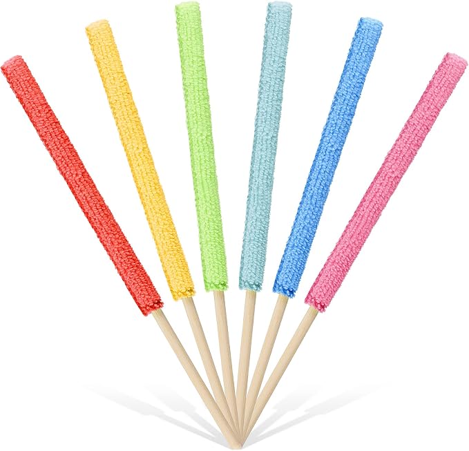 Honeydak 6 Pcs Microfiber Detail Duster Sticks Mini Crevice Cleaning Tools | by Honeydak