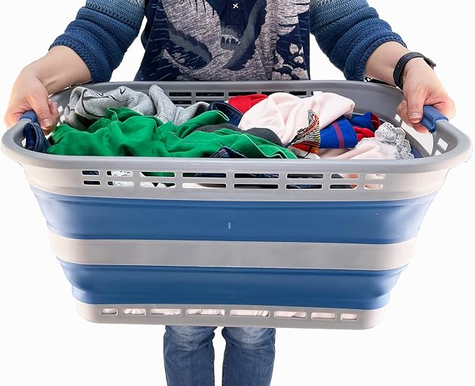 SAMMART 42L Collapsible Plastic Laundry Basket - Image 6