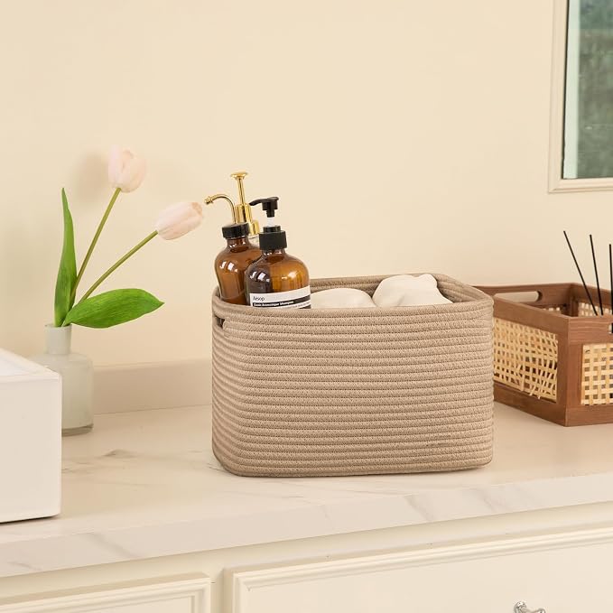 OIAHOMY 4 Pack Storage Baskets for Organizing 15L Cube Storage Bins Yellow - Image 5